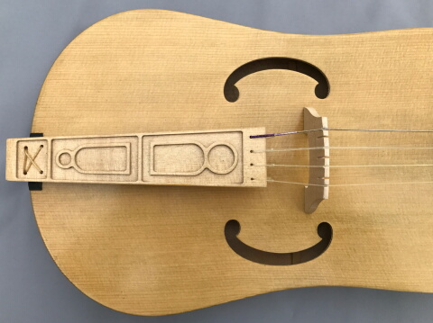 EMS Mediaeval Fiddle - E.A.D.G and 77cm Fixed Frog Bow